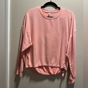 Size small, pink, Fabletics, sinch bottom, long sleeve